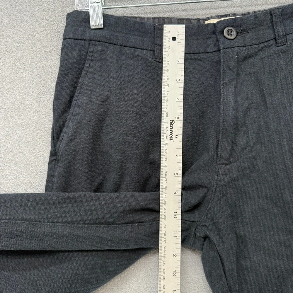 Old Navy Chino Pants Mens 34x34 (34x32.5) Black Herringbone Cotton Straight Leg